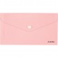 Папка-конверт на кнопке, DL, Pastelini, розовая