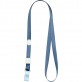 Шнурок для бейджа с силиконовим клипом, дымчатый синий 4551