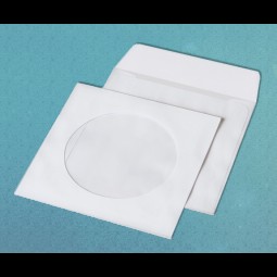 Конверт для CD (124х124мм) белый НК с окном (термоупаковка)