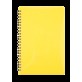 Тетрадь для записей GLOSS, А5, 80л., клетка, пластиковая обложка, желтый