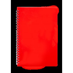 Тетрадь для записей GLOSS, А5, 80л., клетка, пластиковая обложка, красный