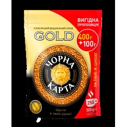 Кофе растворимый Черная карта Gold, пакет 500г*10 new