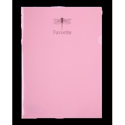 Папка-уголок FAVOURITE, PASTEL, А4, розовая