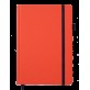 Блокнот деловой BRIGHT, А5, 96 л., (черн. бум.), оранжевый с серебром, иск.кожа