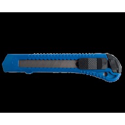 Нож канцелярский, JOBMAX, 18 мм, пластиковый корпус, синий
