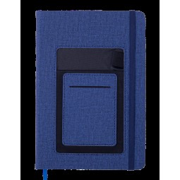 Блокнот деловой COMFORT, А5, 96 л., линия, синий, иск.кожа