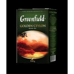 Чай черный GOLDEN CEYLON, 100г,  "Greenfield", лист