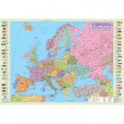 Европа. Политическая карта. 65х45 см. М1: 10000 000. Картон