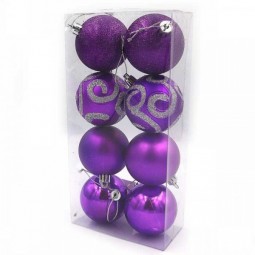 Набор елочных шаров DSCN0905-6СМ Фиолетовые, D6см, 8 штук