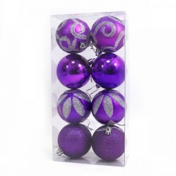 Набор елочных шаров DSCN0906 Фиолет, D7см, 8 штук