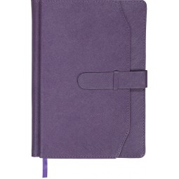 Ежедневник датированный 2022 CREDO, L2U, А5, фиолетовый, иск.кожа