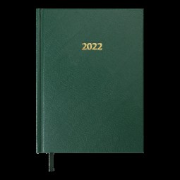 Ежедневник датированный  2022 STRONG, A5, зеленый, иск.кожа