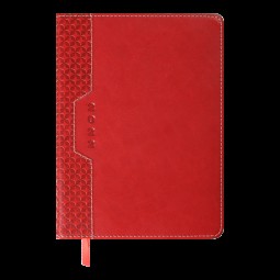 Ежедневник датированный 2022 VIENNA, L2U, A5, красный, иск.кожа/поролон