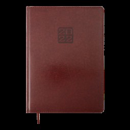 Ежедневник датированный  2022 BRAVO, A4, коричневый, иск.кожа/поролон