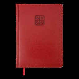 Ежедневник датированный  2022 BRAVO, A5, красный, иск.кожа/поролон