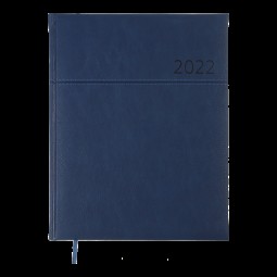 Еженедельник датированный  2022 ORION, A4, синий, иск.кожа/поролон