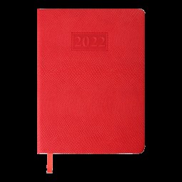 Ежедневник датированный 2022 AMAZONIA, L2U, А5, красный, иск.кожа