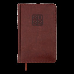 Ежедневник датированный  2022 BRAVO, A6, коричневый, иск. кожа/поролон