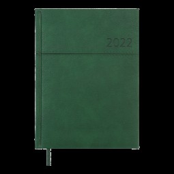 Ежедневник датированный  2022 ORION, A5, зеленый, иск.кожа/поролон