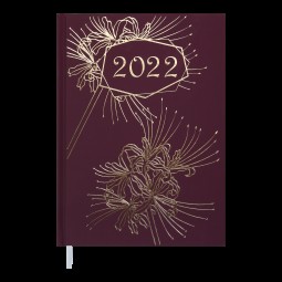 Ежедневник датированный  2022 RICH, A5, бордовый