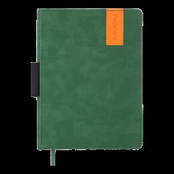 Ежедневник датированный  2022 VERONA, A5, зеленый, иск.кожа/поролон