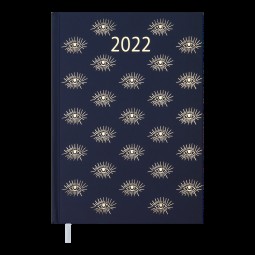 Ежедневник датированный  2022 RICH, A5, синий