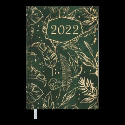 Ежедневник датированный  2022 RICH, A5, зеленый