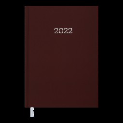 Ежедневник датированный  2022 MONOCHROME, A5, бордовый