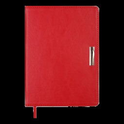 Ежедневник датированный  2022 SALERNO, A5, красный, иск.кожа