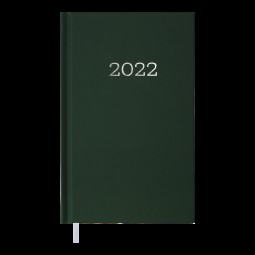 Еженедельник карманный вертик датированный  2022 MONOCHROM, зеленый
