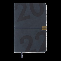 Ежедневник датированный  2022 BEST, A6, синий, иск. кожа