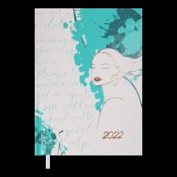 Ежедневник датированный  2022 ONLY, A5, бирюзовый