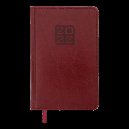 Ежедневник датированный  2022 BRAVO, A6, бордовый, иск. кожа/поролон