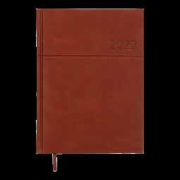Ежедневник датированный  2022 ORION, A5, св.коричневый, иск.кожа/поролон