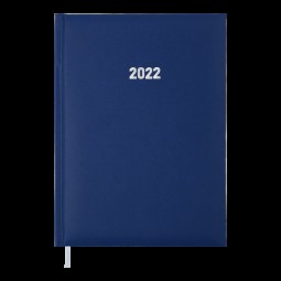 Ежедневник датированный 2022 EXPERT, L2U, A5, синий, бумвинил/поролон