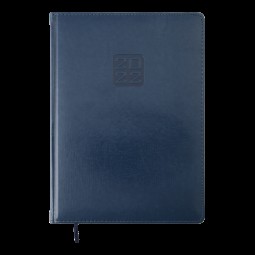 Ежедневник датированный  2022 BRAVO, A4, синий, иск.кожа/поролон