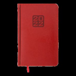 Ежедневник датированный  2022 BRAVO, A6,красный, иск. кожа/поролон