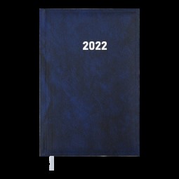 Ежедневник датированный 2022 BASE (Miradur), L2U, A6, синий, бумвинил/поролон