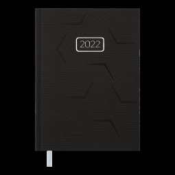Ежедневник датированный  2022 VELVET, A5, черный