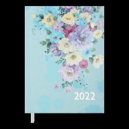 Ежедневник датированный  2022 FILLING, A5, голубой