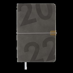 Ежедневник датированный  2022 BEST, A6, серый, иск. кожа
