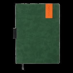 Ежедневник датированный  2022 VERONA, A4, зеленый, иск.кожа/поролон