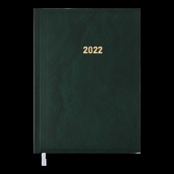 Ежедневник датированный 2022 BASE (Miradur), L2U, A5, зеленый, бумвинил/поролон