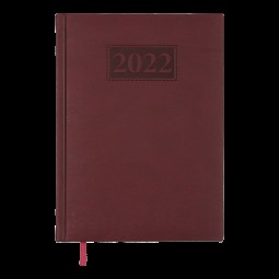 Ежедневник датированный  2022 GENTLE, A5, бордовый, иск.кожа/поролон
