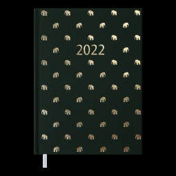 Ежедневник датированный  2022 MODERNA, A5, т-зеленый