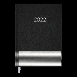 Ежедневник датированный  2022 PARALLEL, A5, черный