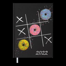 Ежедневник датированный  2022 SWEET, A5, черный