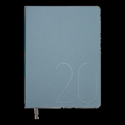Ежедневник датированный  2022 STEEL, A5, голубой, иск.кожа