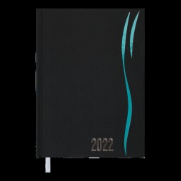 Ежедневник датированный  2022 WAVE, A5, бирюзовый