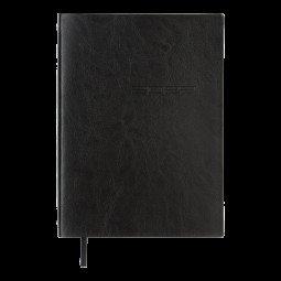 Ежедневник датированный  2022 IDEAL, A5, черный, иск.кожа